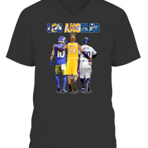 Los Angeles Sports Teams Signatures Shirt Cooper Kupp, Kobe Bryant And Mookie Betts, Los Angeles Lakers, Rams, Dodgers CAVN black front 1.jpg