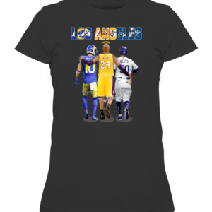 Los Angeles Sports Teams Signatures Shirt Cooper Kupp, Kobe Bryant And Mookie Betts, Los Angeles Lakers, Rams, Dodgers CAWTS black front 1.jpg