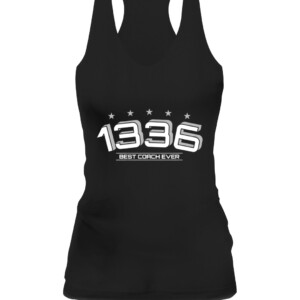 1336 BEST COACH EVER SHIRT Gregg Popovich, San Antonio Spurs CAWT black front.jpg