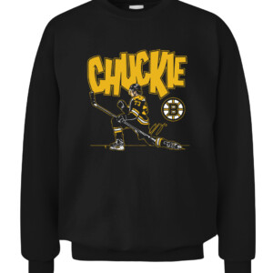Chuckie Shirt Charlie McAvoy, Boston Bruins CACS black front.jpg