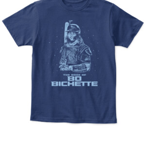 Jays The Book Of BB Shirt Bo Bichette, Toronto Blue Jays APKT navy front.jpg