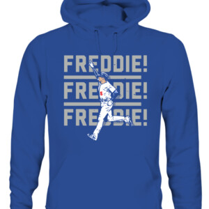 FREDDIE! FREDDIE! FREDDIE! SHIRT Freddie Freeman, Los Angeles Dodgers CAUH royal front.jpg