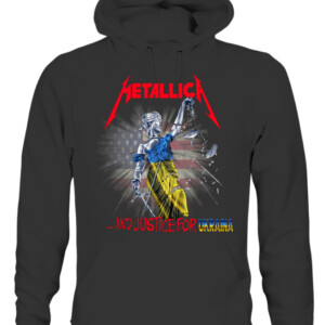 Metallica Ukraine Shirt Metallica And Justice For Ukraina, Metallica And Justice For All CAUH black front.jpg