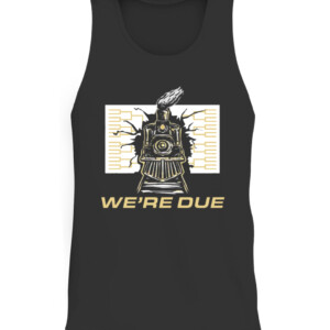 WE'RE DUE SHIRT Purdue Boilermakers CATT black front.jpg