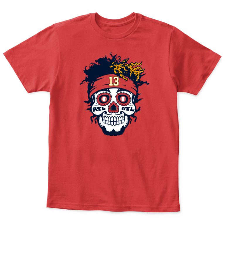 SUGAR SKULL SHIRT Ronald AcuÃ±a Jr, Atlanta Braves - Ellieshirt