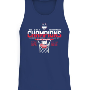 Uconn Womens Basketball 2022 Big East Tournament Champions Shirt UConn Women's Basketball, 2022 Big East Tournament Champions, Connecticut Huskies CATT navy front.jpg