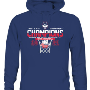 Uconn Womens Basketball 2022 Big East Tournament Champions Shirt UConn Women's Basketball, 2022 Big East Tournament Champions, Connecticut Huskies CAUH navy front.jpg