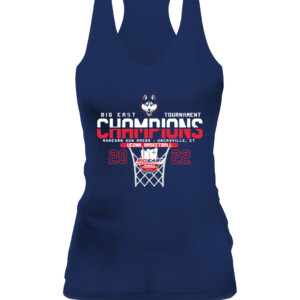 Uconn Womens Basketball 2022 Big East Tournament Champions Shirt UConn Women's Basketball, 2022 Big East Tournament Champions, Connecticut Huskies CAWT navy front.jpg