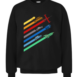 I Believe I Can Fly Shirt Back to the Future, Cartoon, Cowboy Bebop, DeLorean, Doctor Who, Dragon Ball, Dragon Ball Z, Futurama, Harry Potter, Manga, Mashup, Movie, Spike Spiegel, Swordfish II, TARDIS, TV CACS black front.jpg