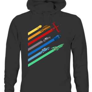 I Believe I Can Fly Shirt Back to the Future, Cartoon, Cowboy Bebop, DeLorean, Doctor Who, Dragon Ball, Dragon Ball Z, Futurama, Harry Potter, Manga, Mashup, Movie, Spike Spiegel, Swordfish II, TARDIS, TV CAUH black front.jpg