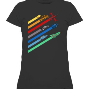 I Believe I Can Fly Shirt Back to the Future, Cartoon, Cowboy Bebop, DeLorean, Doctor Who, Dragon Ball, Dragon Ball Z, Futurama, Harry Potter, Manga, Mashup, Movie, Spike Spiegel, Swordfish II, TARDIS, TV CAWTS black front.jpg