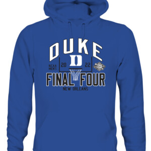 Duke FINAL FOUR SHIRT Duke Blue Devils 2022 NCAA Men's Basketball Tournament March Madness Final Four CAUH royal front.jpg