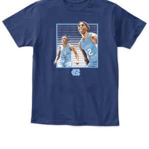 ARMANDO BACOT AND CALEB LOVE FRAME IT SHIRT Carolina Tar Heels APKT navy front.jpg