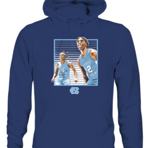 ARMANDO BACOT AND CALEB LOVE FRAME IT SHIRT Carolina Tar Heels CAUH navy front.jpg