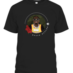 QUAVO HUNCHO SHIRT Gwinnett native, rap star, Atlanta Hawks CABT black front.jpg
