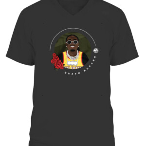QUAVO HUNCHO SHIRT Gwinnett native, rap star, Atlanta Hawks CAVN black front.jpg