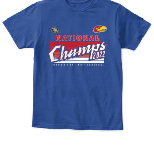 National Champs 2022 Kansas Jayhawks Shirt Kansas Jayhawks 2022 NCAA Men's Basketball National Champions APKT royal front.jpg