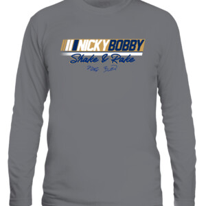 NICKY BOBBY SHAKE & RAKE SHIRT NICKY LOPEZ, BOBBY WITT, Kansas City Royals CALS graphite heather front.jpg