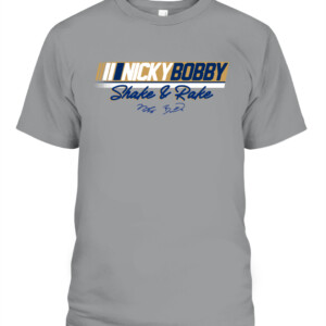 NICKY BOBBY SHAKE & RAKE SHIRT NICKY LOPEZ, BOBBY WITT, Kansas City Royals CAPT sport grey front.jpg