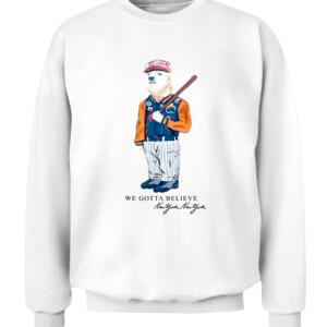 GOTTA BELIEVE POLAR BEAR SHIRT #Mets #LFGM #MLB New York Mets CACS white front.jpg