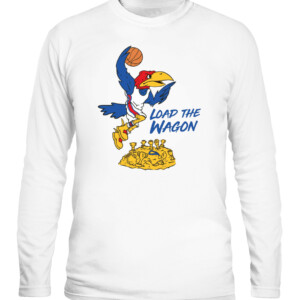 LOAD THE WAGON SHIRT Kansas Jayhawks 2022 NCAA Men's Basketball National Champions CALS white front.jpg