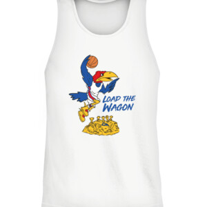 LOAD THE WAGON SHIRT Kansas Jayhawks 2022 NCAA Men's Basketball National Champions CATT white front.jpg