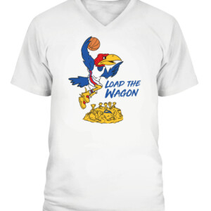 LOAD THE WAGON SHIRT Kansas Jayhawks 2022 NCAA Men's Basketball National Champions CAVN white front.jpg