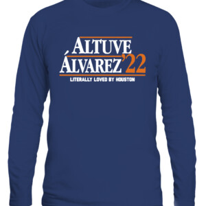 ALTUVE ALVAREZ '22 SHIRT Jose Altuve, Yordan Álvarez, Houston Astros CALS navy front.jpg