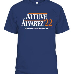 ALTUVE ALVAREZ '22 SHIRT Jose Altuve, Yordan Álvarez, Houston Astros CAPT navy front.jpg