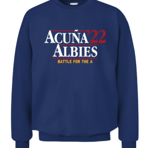 ACUÑA ALBIES '22 SHIRT Ronald Acuña Jr, Ozzie Albies, Atlanta Braves CACS navy front.jpg