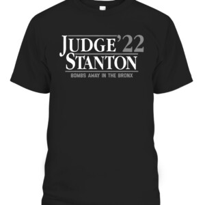 JUDGE STANTON '22 SHIRT Aaron Judge, Giancarlo Stanton, New York Yankees CAPT black front.jpg