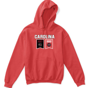 CHAMPIONSHIP BANNERS 2017 2022 SHIRT 2022 NCAA Women's Basketball National Champions, South Carolina Gamecocks APKH red front.jpg