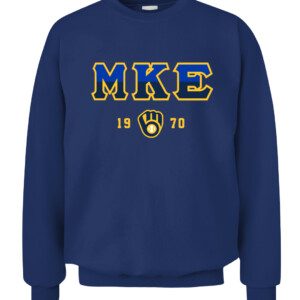 MKE SINCE 1970 SHIRT Brewers MKE, Milwaukee Brewers CACS navy front.jpg