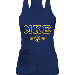 MKE SINCE 1970 SHIRT Brewers MKE, Milwaukee Brewers CAWT navy front.jpg