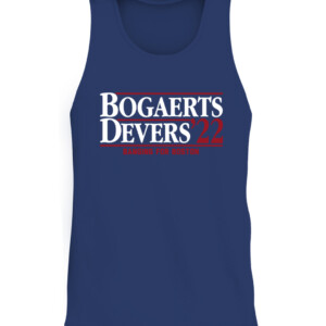 BOGAERTS DEVERS '22 SHIRT Xander Bogaerts, Rafael Devers, Boston Red Sox CATT navy front.jpg
