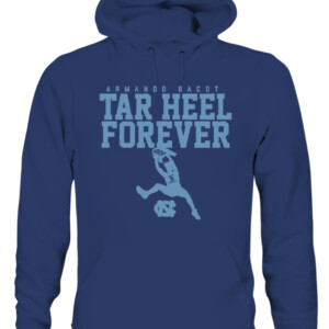 ARMANDO BACOT TAR HEEL FOREVER SHIRT UNC BASKETBALL, North Carolina Tar Heels CAUH navy front.jpg