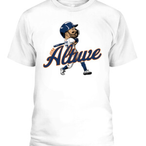 JOSE ALTUVE CARICATURE SHIRT Houston Astros CAPT white front.jpg