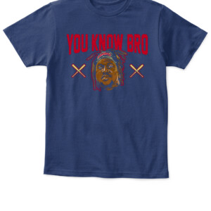 YOU KNOW BRO SHIRT Jose Ramirez, Cleveland Guardians APKT navy front.jpg