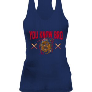 YOU KNOW BRO SHIRT Jose Ramirez, Cleveland Guardians CAWT navy front.jpg
