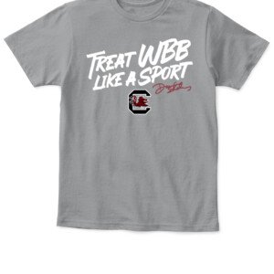TREAT WBB LIKE A SPORT SHIRT DAWN STALEY, South Carolina Gamecocks APKT sport grey front.jpg