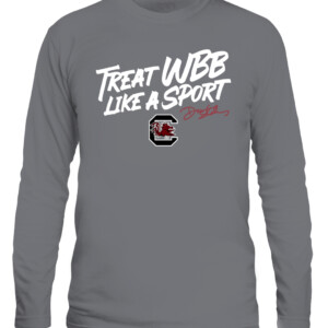 TREAT WBB LIKE A SPORT SHIRT DAWN STALEY, South Carolina Gamecocks CALS graphite heather front.jpg