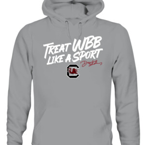 TREAT WBB LIKE A SPORT SHIRT DAWN STALEY, South Carolina Gamecocks CAUH sport grey front.jpg