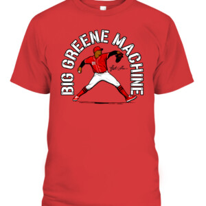 BIG GREENE MACHINE SHIRT Hunter Greene, Cincinnati Reds CAPT red front.jpg