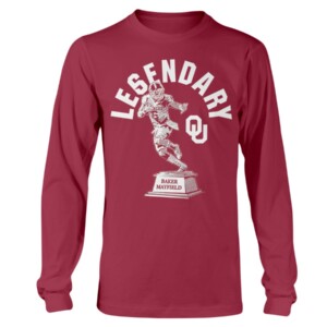 BAKER MAYFIELD LE6ENDARY SHIRT Baker Mayfield, Oklahoma Sooners, Cleveland Browns Longsleeve
