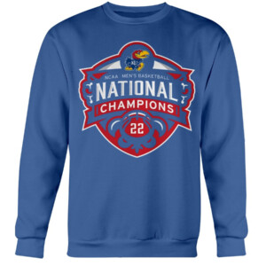 Kansas Jayhawks National Champions Shirt Kansas Jayhawks 2022 NCAA Men’s Basketball National Champions Crewneck
