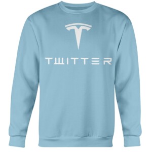 NEW TWITTER LOGO TESLA SHIRT Elon Musk, Twitter Crewneck