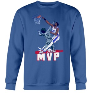 THE REAL MVP SHIRT Joel Embiid, Philadelphia 76ers Crewneck