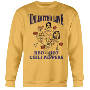 Unlimited Love T Shirt Red Hot Chili Peppers, Los Angeles Lakers Crewneck