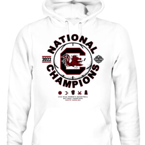 South Carolina Gamecocks 2022 NCAA Women's Basketball National Champions T Shirt CAUH white front.jpg