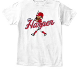 BRYCE HARPER CARICATURE SHIRT Philadelphia Phillies APKT white front.jpg